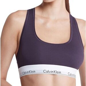 Calvin Klein Modern Cotton Bralette Purple Plum XS NWT